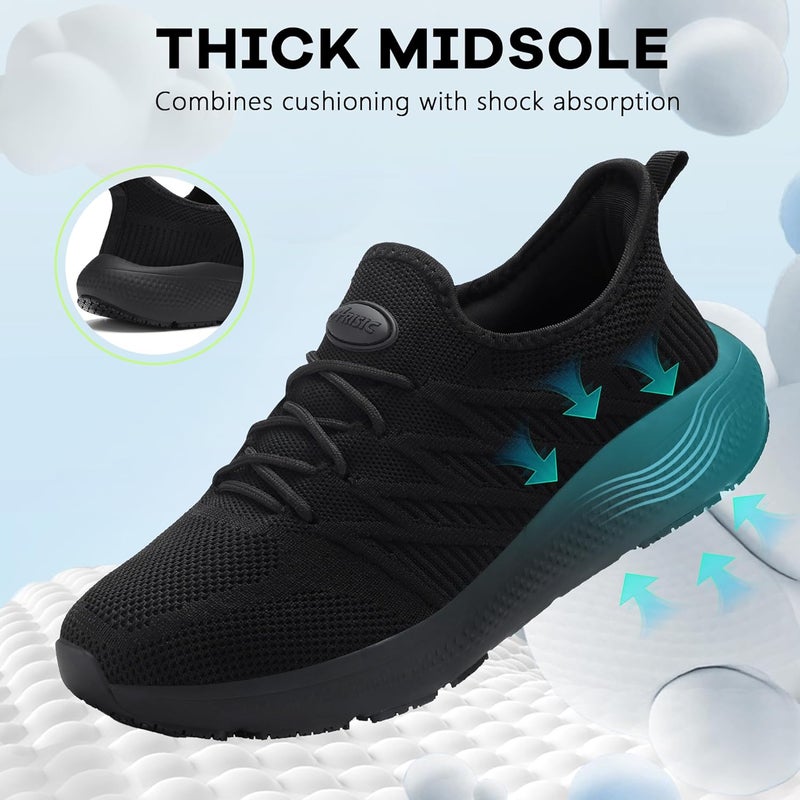 OXOMOCA Store Non Slip Work Shoes for Women Slip Resistant Work Shoes for Womens Slip On Waterproof Sneakers Water Resistant Zapatos Trabajo Kitchen Chef Shoe Food Service - Image 5